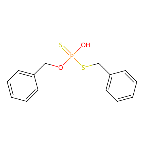 Dibenzyl hydrogen dithiophosphate structure
