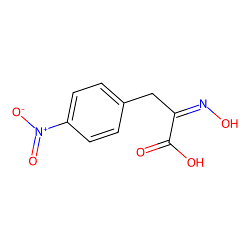 2-(Hydroxyimino)-3-(p-nitrophenyl)propanoic acid structure