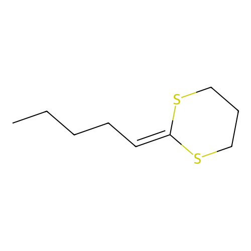 1,3-Dithiane, 2-pentylidene- structure