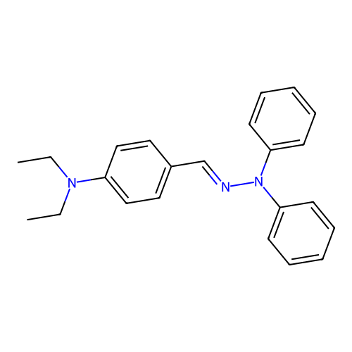 4-((2,2-Diphenylhydrazono)methyl)-N,N-diethylaniline structure