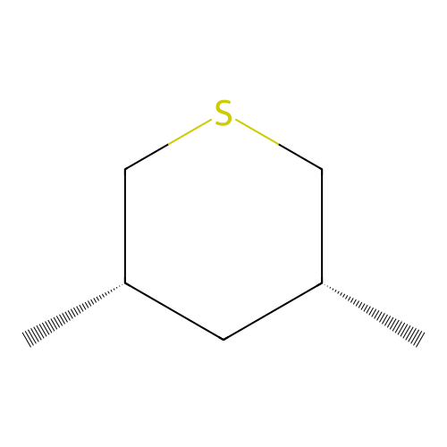 Cis-3,5-dimethyl-thiacyclohexane structure