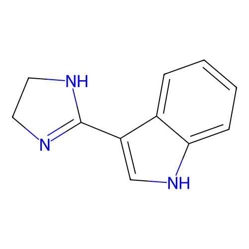 3-(4,5-dihydro-1H-imidazol-2-yl)-1H-indole structure
