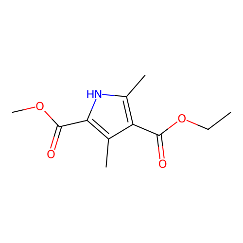 4-Ethyl 2-methyl 3,5-dimethyl-1h-pyrrole-2,4-dicarboxylate structure