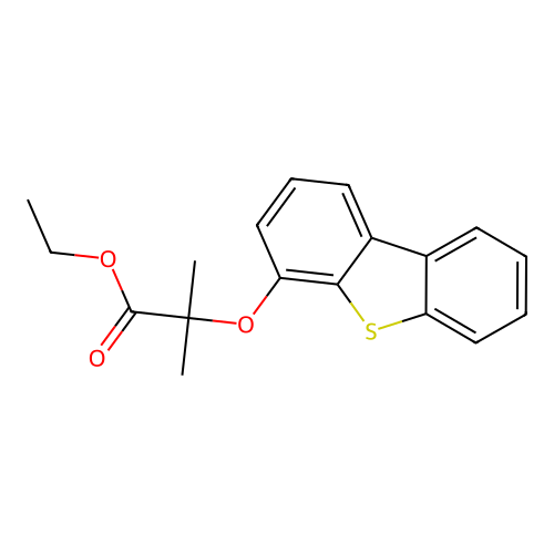 Ethyl 2-dibenzothiophen-4-yloxy-2-methylpropanoate structure