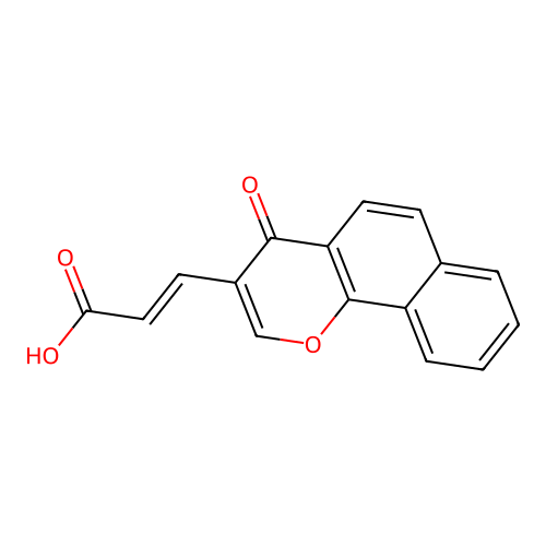 Propenoic acid, 3-(4-oxo-4H-naphtho[1,2-b]pyran-3-yl)- structure