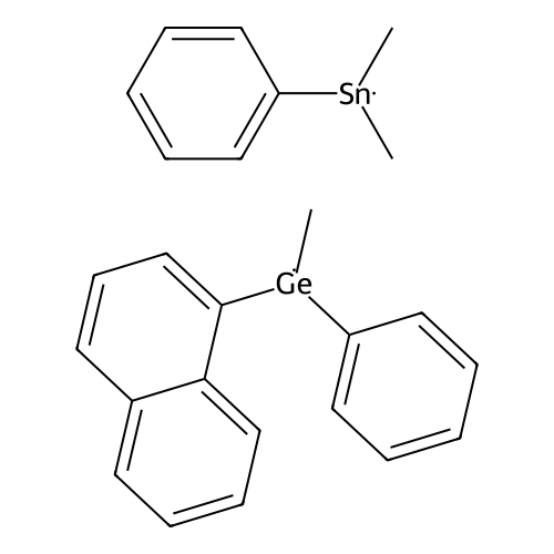 dimethyl(phenyl)tin,methyl-naphthalen-1-yl-phenylgermanium structure