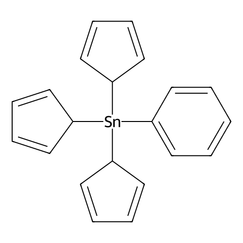 Phenyltricyclopentadienyltin structure
