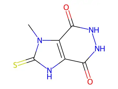 1H-Imidazo(4,5-d)pyridazine-4,7-diol, 2-mercapto-1-methyl- structure