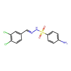 4-Aminobenzenesulfonic acid 2-[(3,4-dichlorophenyl)methylene]hydrazide structure