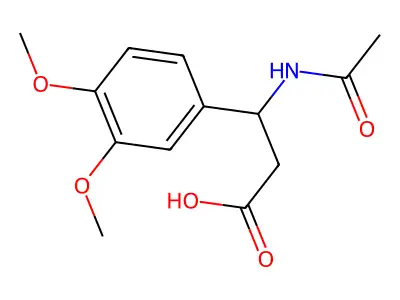 3-(Acetylamino)-3-(3,4-dimethoxyphenyl)propanoic acid structure