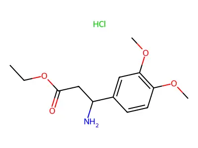 Ethyl 3-amino-3-(3,4-dimethoxyphenyl)propanoate Hydrochloride structure