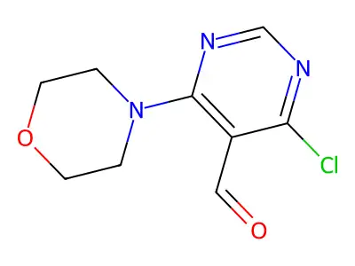 4-Chloro-6-morpholino-5-pyrimidinecarbaldehyde structure