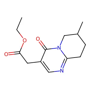 4H-Pyrido[1,2-a]pyrimidine-3-acetic acid, 6,7,8,9-tetrahydro-7-methyl-4-oxo-, ethyl ester structure