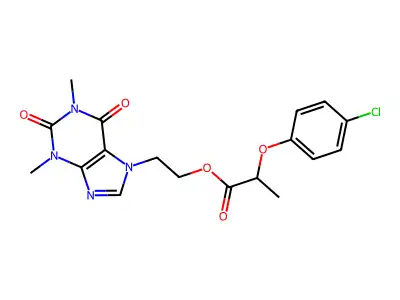 Demethyletofyllineclofibrate structure