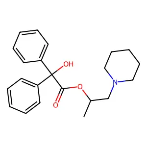 1-Piperidin-1-ylpropan-2-yl 2-hydroxy-2,2-diphenylacetate structure