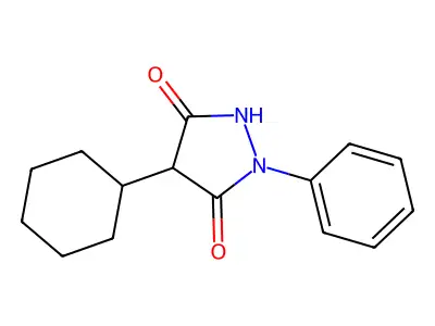 3,5-Pyrazolidinedione, 4-cyclohexyl-1-phenyl- structure