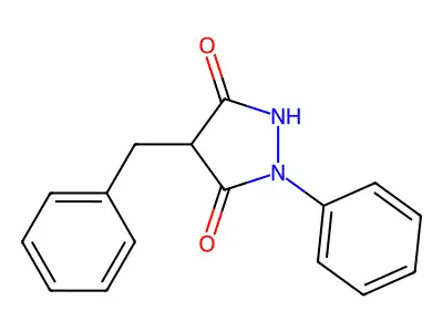 3,5-Pyrazolidinedione, 4-benzyl-1-phenyl- structure