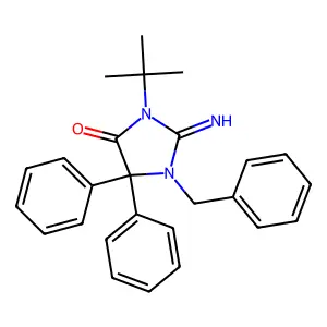 4-Imidazolidinone, 3-(1,1-dimethylethyl)-2-imino-5,5-diphenyl-1-(phenylmethyl)- structure