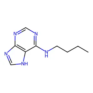 N-butyl-7H-purin-6-amine structure