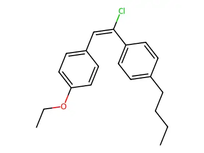 1-Butyl-4-[1-chloro-2-(4-ethoxyphenyl)ethenyl]benzene structure