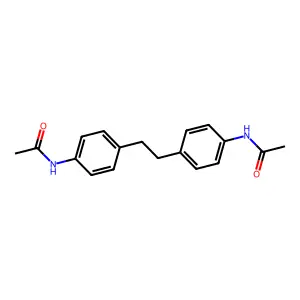 N-[4-[2-(4-acetamidophenyl)ethyl]phenyl]acetamide structure