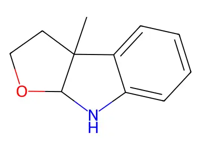 3,3a,8,8a-Tetrahydro-3a-methyl-2H-furo[2,3-b]indole structure