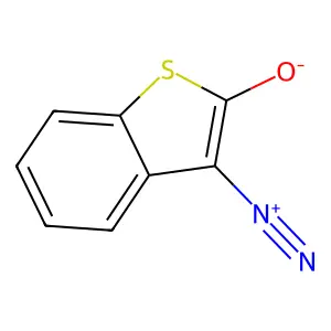 Benzo[b]thiophen-2(3H)-one, 3-diazo- structure