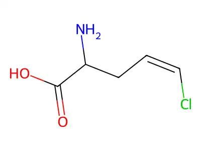 (4Z)-2-Amino-5-chloropent-4-enoic acid structure