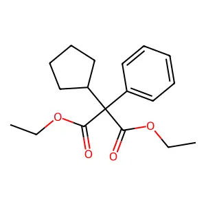 Diethyl cyclopentyl(phenyl)propanedioate structure