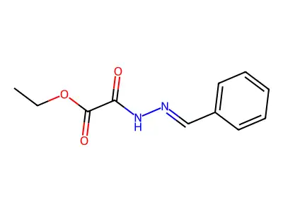 Ethyl [(2Z)-2-benzylidenehydrazin-1-yl](oxo)acetate structure