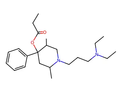 1-(3-Diethylaminopropyl)-2,5-dimethyl-4-phenyl-4-propionyloxypiperidine structure