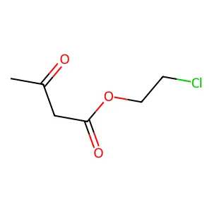 Butanoic acid, 3-oxo-, 2-chloroethyl ester structure