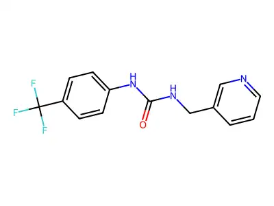 1-(3-Pyridylmethyl)-3-(4-(trifluoromethyl)phenyl)urea structure