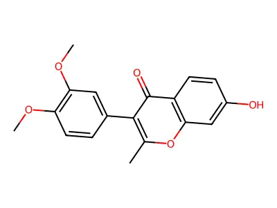 3-(3,4-Dimethoxyphenyl)-7-hydroxy-2-methyl-4H-1-benzopyran-4-one structure