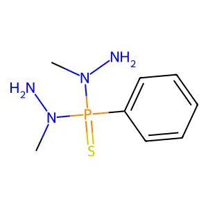 N,N'-Dimethyl-P-phenylphosphonothioic dihydrazide structure
