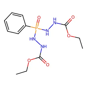 ethyl N-[[(2-ethoxycarbonylhydrazino)-phenyl-phosphoryl]amino]carbamate structure