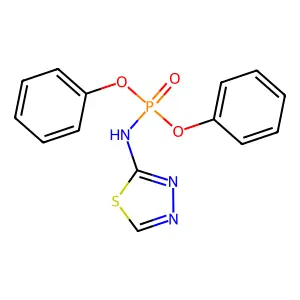 Diphenyl N-1,3,4-thiadiazol-2-ylphosphoramidate structure