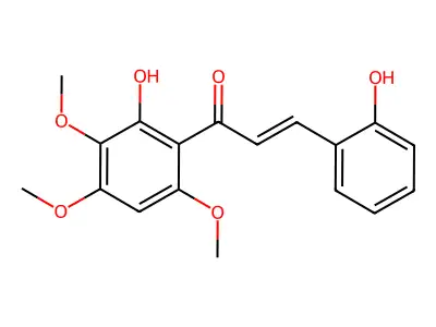 3-(2-Hydroxyphenyl)-1-(2-hydroxy-3,4,6-trimethoxyphenyl)prop-2-en-1-one structure