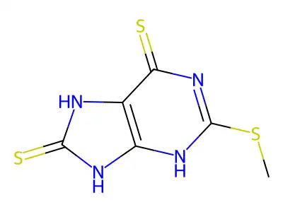 2-methylsulfanyl-7,9-dihydro-3H-purine-6,8-dithione structure