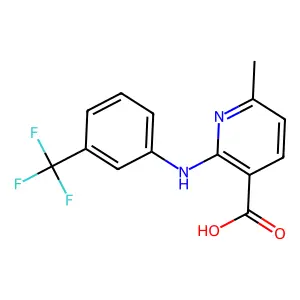 Nicotinic acid, 6-methyl-2-(3'-trifluoromethylanilino)- structure