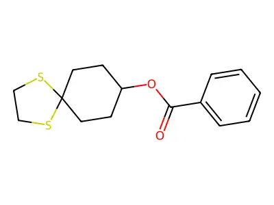 1,4-Dithiaspiro[4.5]decan-8-yl benzoate structure