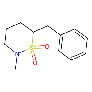6-Benzyl-2-methylthiazinane 1,1-dioxide structure