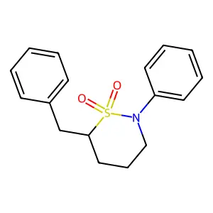 6-Benzyl-2-phenyl-1lambda~6~,2-thiazinane-1,1-dione structure