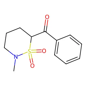 6-Benzoyl-2-methyl-1lambda~6~,2-thiazinane-1,1-dione structure