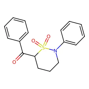 (1,1-Dioxo-2-phenylthiazinan-6-yl)-phenylmethanone structure