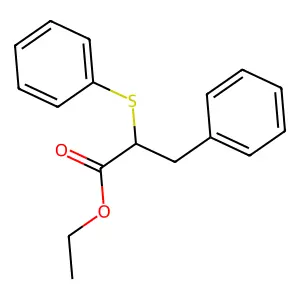 Ethyl 3-phenyl-2-(phenylsulfanyl)propanoate structure