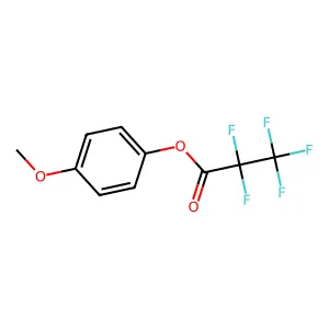 Pentafluoropropanoic acid, 4-methoxyphenyl ester structure