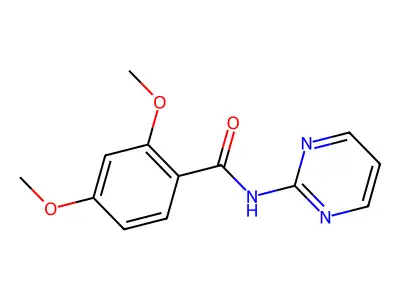 2,4-Dimethoxy-N-(pyrimidin-2-yl)benzamide structure