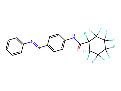 1,2,2,3,3,4,4,5,5,6,6-undecafluoro-N-(4-phenyldiazenylphenyl)cyclohexane-1-carboxamide structure