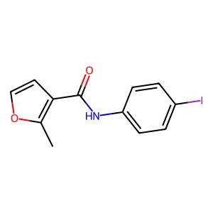 N-(4-iodophenyl)-2-methylfuran-3-carboxamide structure